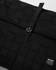 Kingz Tactical Gear Bag - Black - Close-Up Detail View Woven Pattern Adjustable Strap Kingz Logo Patch Durable Material BJJ Training MMA [color:White]