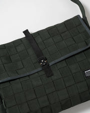 Kingz Born to Rule Women's Jiu Jitsu Gi - Military Green - Close-Up Detail View Woven Pattern Black Strap Kingz Label Durable Fabric BJJ Gi [color:Military Green]