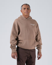 Kingz HQ V2 Hoodie - Full Length Front Lifestyle View - Standing Model - Taupe - Men's BJJ Hoodie