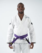 Kingz Nano 3.0 BJJ Gi White - Ultralight IBJJF 2024 Legal Lightweight Competition Kimono Front View