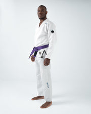 Kingz Nano 3.0 BJJ Gi White - Side Profile Full Body View Lightweight Gi Pants Detail