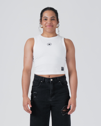Kore Women's Crop Tank White from Kingz