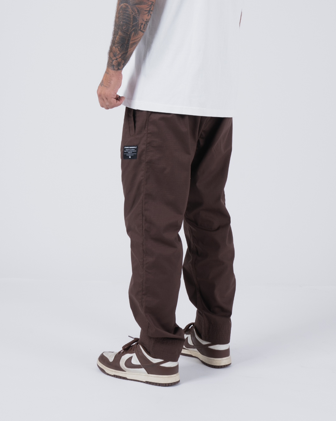 Kingz Casual Rip Stop Men's Gi Pants - Brown