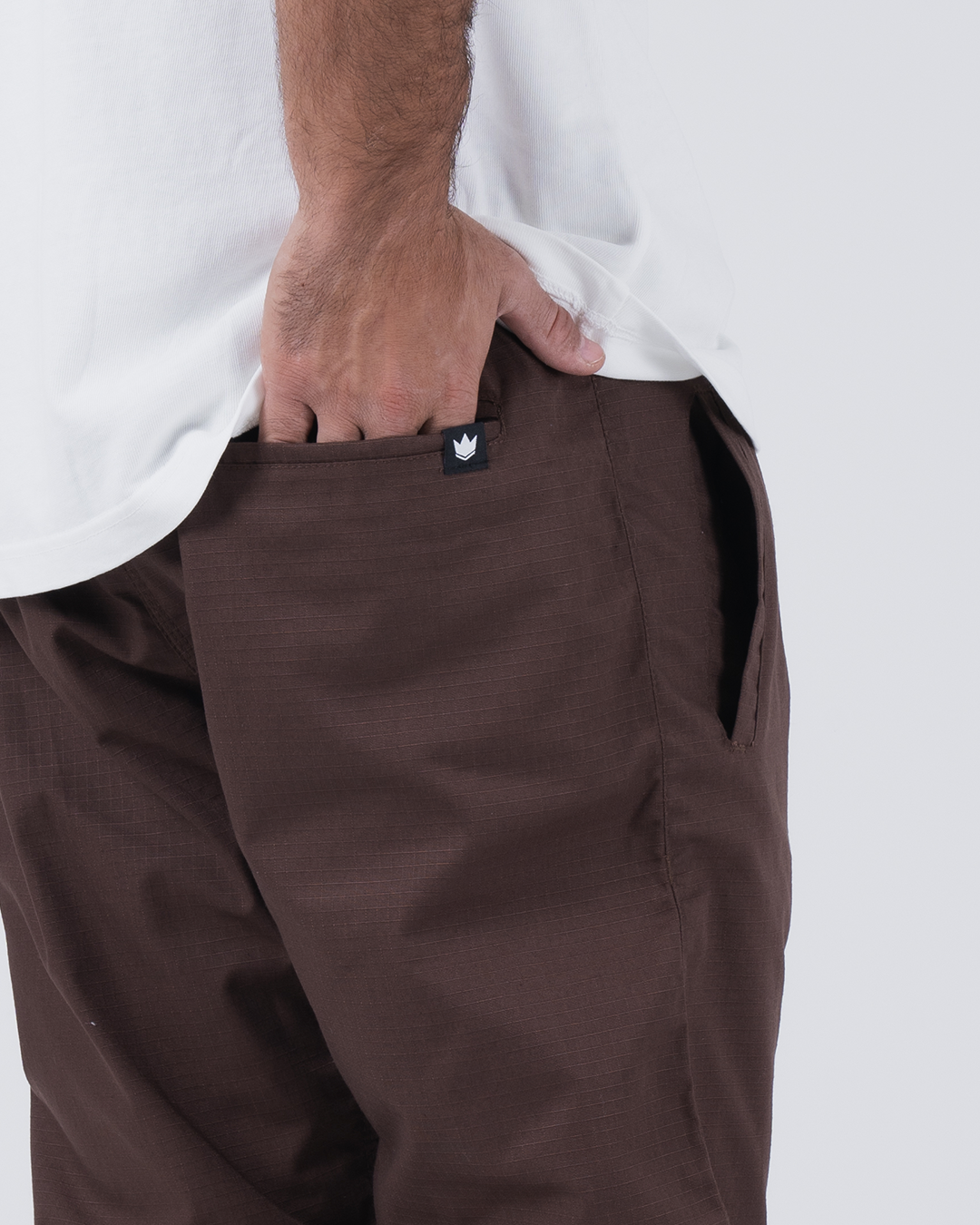 Kingz Casual Rip Stop Men's Gi Pants - Brown