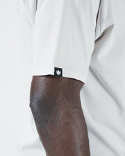 Kingz Flag Tee - Sleeve Label Detail - Crown Woven Tag on White Fabric - BJJ Premium T-Shirt Quality