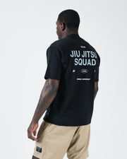 Kingz Jiu Jitsu Squad V2 Tee - Back View - JIU JITSU SQUAD Large Back Print - Black BJJ Pigment Dye Tee