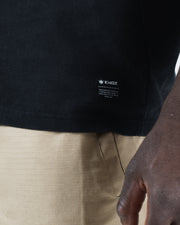 Kingz Jiu Jitsu Squad V2 Tee - Inside Brand Label Close-Up - KINGZ Woven Tag - Black BJJ Premium Cotton Tee