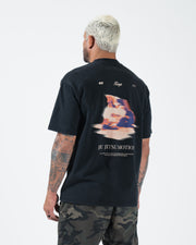 Kingz Jiu Jitsu Motion Tee - Back View - Grappling Artwork Jiu Jitsu Motion Graphic - Black BJJ Pigment Tee