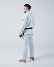 Kingz Ultralight 2.0 BJJ Gi White - Back View Single Piece Fabric Construction Lightweight Kimono