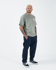 Kingz Kore V2 Tee - Alternate Lifestyle Front View - Mossy Green 230 GSM BJJ Casual Premium T-Shirt