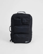 Kingz Tactical Backpack Black - Full Front View - Multiple Pockets KINGZ Branding - 38L BJJ Gear Bag