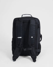 Kingz Tactical Backpack Black - Rear View - Padded Back Panel Mesh Straps KINGZ Logo - BJJ Backpack