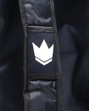 Kingz Convertible Backpack 2.0 XL - Crown Logo Close-Up - Ballistic Nylon Material Detail BJJ Gym Bag