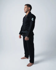 Kingz Classic 3.0 BJJ Gi Black - Back View Crown Embroidered Logo Competition Kimono