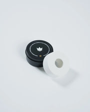 Kingz Athletic Tape White - Angled View - White Sports Tape Roll KINGZ Crown Logo BJJ Joint Taping