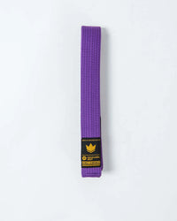 Kingz Gold Label V2 Jiu Jitsu Belt - Purple Belt Full View - Premium BJJ Rank Belt