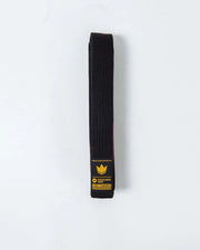 Kingz Gold Label V2 Jiu Jitsu Belt - Black Belt Full View - Premium BJJ Rank Belt
