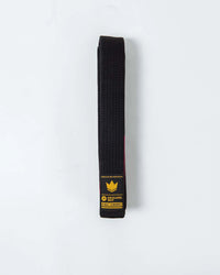 Kingz Gold Label V2 Jiu Jitsu Belt - Black Belt Full View - Premium BJJ Rank Belt