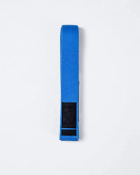 Kingz Absolute Premium Belt - Blue Belt Full View - Black Label High Quality Cotton BJJ Rank Belt