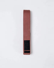 Kingz Absolute Premium Belt - Brown Belt Full View - Black Label High Quality Cotton BJJ Rank Belt