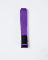 Kingz Absolute Premium Belt - Purple Belt Full View - Black Label High Quality Cotton BJJ Rank Belt