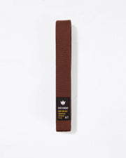 Kingz Comp Light Belt - Brown Belt Full View - Lightweight Premium Crafted BJJ Rank Belt