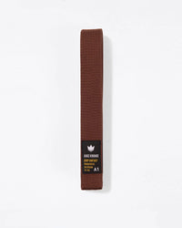 Kingz Comp Light Belt - Brown Belt Full View - Lightweight Premium Crafted BJJ Rank Belt