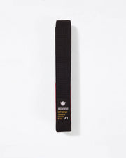 Kingz Comp Light Belt - Black Belt Full View - Lightweight Premium Crafted BJJ Rank Belt