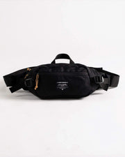Kingz Cross Body Bag Black - Alternate Front View - Hip Pack KINGZ Kimonos Badge Gold Accents BJJ Fanny