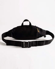 Kingz Cross Body Bag Black - Back View - Large Embossed Crown Logo KINGZ Strap BJJ Hip Pack