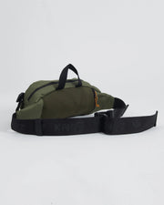 Kingz Cross Body Bag Military Green - Back Top View - KINGZ Strap Handle BJJ Hip Pack Detail