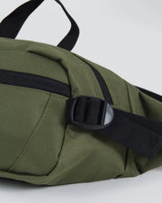 Kingz Cross Body Bag Military Green - Buckle Hardware Close-Up - Adjustable Strap Clip Detail BJJ Bag