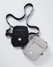 Kingz Side Bag - Both Color Variants Black and Cream Shown Together - Compact BJJ Crossbody Training Bags