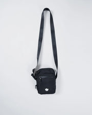 Kingz Side Bag Black - Full Length View - Extended Adjustable Shoulder Strap - BJJ Crossbody Bag