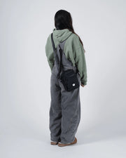 Kingz Side Bag Black - Back View Lifestyle - Side Bag Worn as Crossbody from Behind - BJJ Training Bag