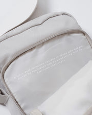 Kingz Side Bag Cream - Interior Open View - Inspirational Quote Text Printed Inside Lining BJJ Bag