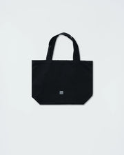 Kingz Kore Eco Bag - Back View - Woven KINGZ Label Detail - Black Canvas BJJ Lifestyle Tote Bag