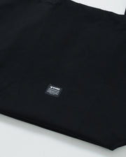 Kingz Kore Eco Bag - Flat Lay Back View - KINGZ Premium Patch Label - Black Canvas BJJ Tote Bag