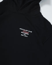 Kingz Gentle Art Club Hoodie - Chest Graphic Close Up - Pink Kingz San Diego Est 2011 - Black - Men's BJJ Hoodie