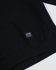 Kingz Gentle Art Club Hoodie - Hem Detail Close Up - Kingz Crown Woven Label Tag - Black - Men's BJJ Hoodie