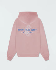 Kingz Gentle Art Club Hoodie - Flat Lay Back - Gentle Art Club Rose Back Graphic - Muted Pink - Men's BJJ Hoodie