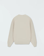 Kingz Kore V2 Crewneck - Flat Lay Back - Plain Back Panel and Ribbed Hem - Beige - BJJ Streetwear Crewneck