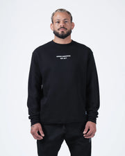 Kingz Solo Crewneck - Front View - Kingz Kimonos Est 2011 Chest Print - Black - BJJ Streetwear Crewneck