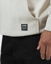 Kingz Box Hoodie - Hem Detail - Woven Kingz Label at Bottom Hem - French Oak - Men's BJJ Hoodie