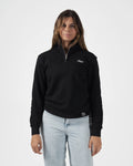 Script Quarter Zip Sweater Black from Kingz