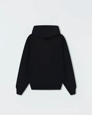 Kingz Kore V2 Zip Up Hoodie - Flat Lay Back - Hood and Plain Fleece Back Panel - Black - BJJ Streetwear Hoodie [color:Black]