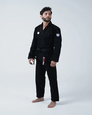 Kingz Kore V2 BJJ Gi Black - Competition Kimono Angled View Worn On Model