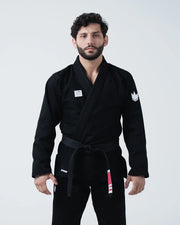 Kingz Kore V2 BJJ Gi Black - IBJJF Competition Legal Kimono Front View