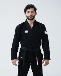 Kingz Kore V2 BJJ Gi Black - IBJJF Competition Legal Kimono Front View