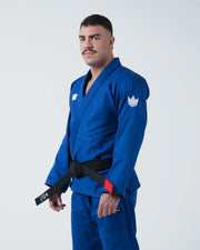 Kingz Kore V2 BJJ Gi Blue - Lightweight Competition Kimono Side View